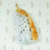 Dragon and Persimmons Carved Jade Pendant