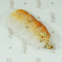 Peaches Antique Carved Jade Pendant