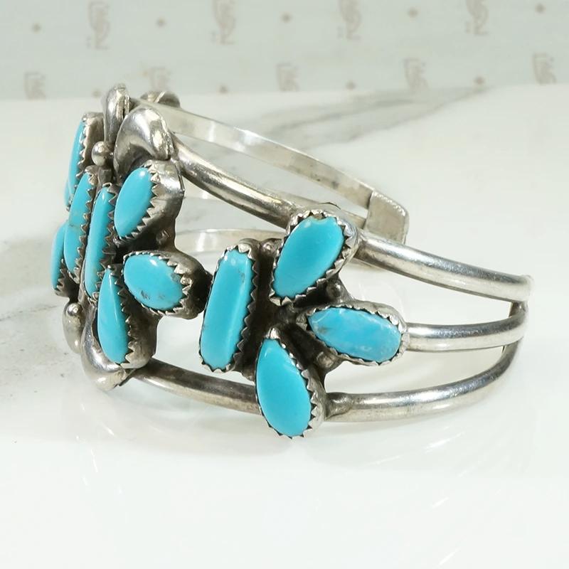 Sleeping Beauty Turquoise & Silver Butterfly Cuff