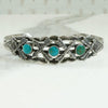 Bell Turquoise Silver Cuff with Arrows & Rockers