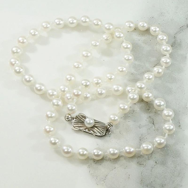 Classic 18" Mikimoto Cultured Pearl Necklace