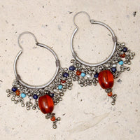 Incredible Fringed Hoops with Gem Beads