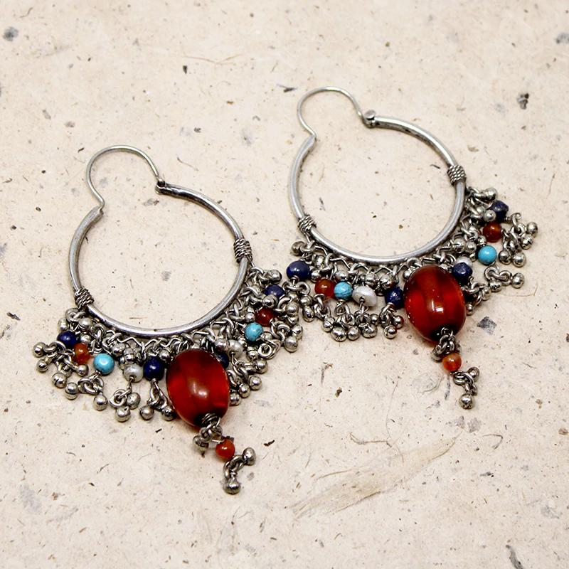 Incredible Fringed Hoops with Gem Beads