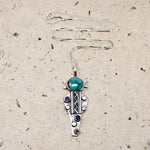 Gem Studded Kachina Pendant by A. Monte