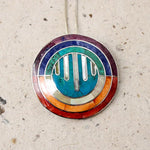 Fantastic Rainbow & Rain Drop Inlay Pendant