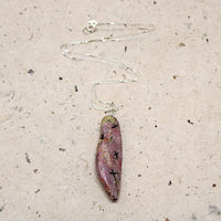Pretty Mauve Stone Corn Maiden Pendant
