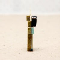 Multi Stone Kachina Figural Bead