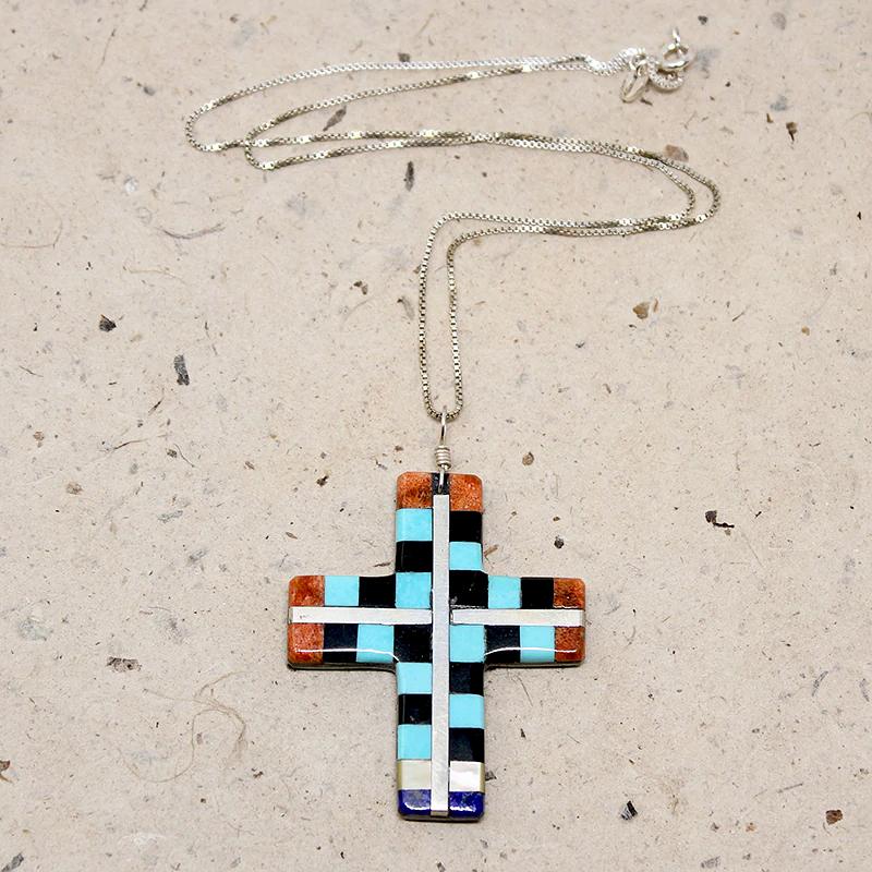 Checkerboard Inlay Santo Domingo Cross