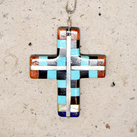 Checkerboard Inlay Santo Domingo Cross