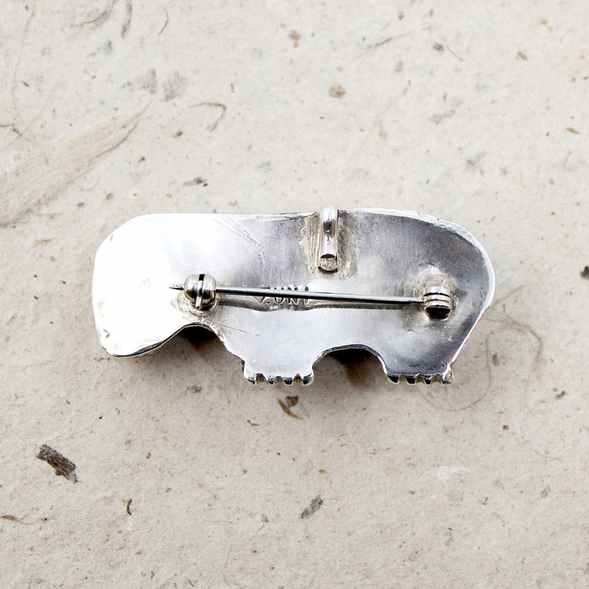 Zuni Bear Fetish Brooch with Offering Bundle