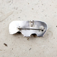 Zuni Bear Fetish Brooch with Offering Bundle