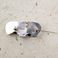 Zuni Bear Fetish Brooch with Offering Bundle