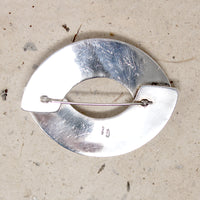 Sleek Symmetrical Sterling Silver Zina Brooch