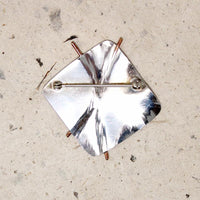 Artisan Sterling & Bronze Brooch Signed D. McAfee