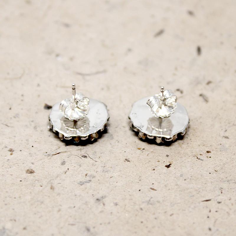 Petit Point Turquoise Sunburst Studs