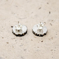 Petit Point Turquoise Sunburst Studs