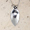 Silver Beaded Turquoise Inlay Peyote Bird Necklace