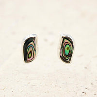 Mexican Sterling & Abalone Taxco Studs