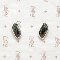 Mexican Sterling & Abalone Taxco Studs