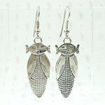 Engraved Sterling Silver Corn Maiden Earrings