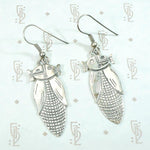 Engraved Sterling Silver Corn Maiden Earrings