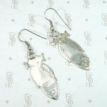 Engraved Sterling Silver Corn Maiden Earrings