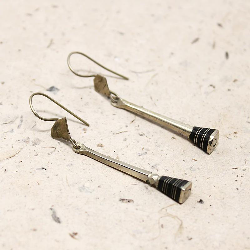 Brass Horseshoe Nail Earrings