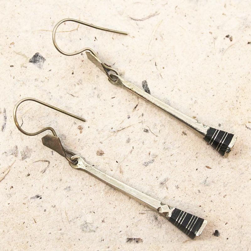 Brass Horseshoe Nail Earrings