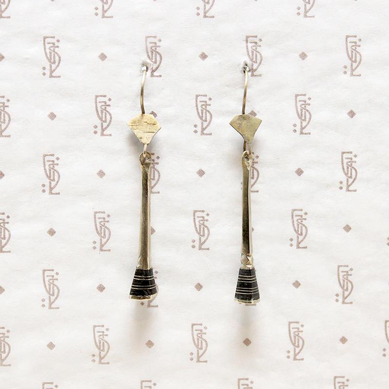 Brass Horseshoe Nail Earrings
