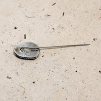 Mosaic Inlay on Shell Stickpin by Angie Owen