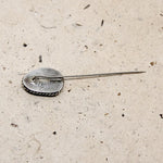 Mosaic Inlay on Shell Stickpin by Angie Owen