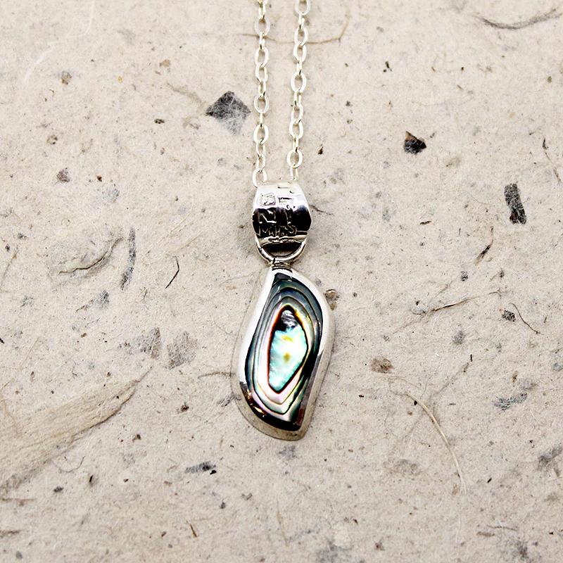 Mexican Sterling & Abalone Taxco Pendant