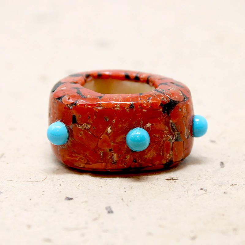 Rare Santo Domingo Inlaid Bone Pendant
