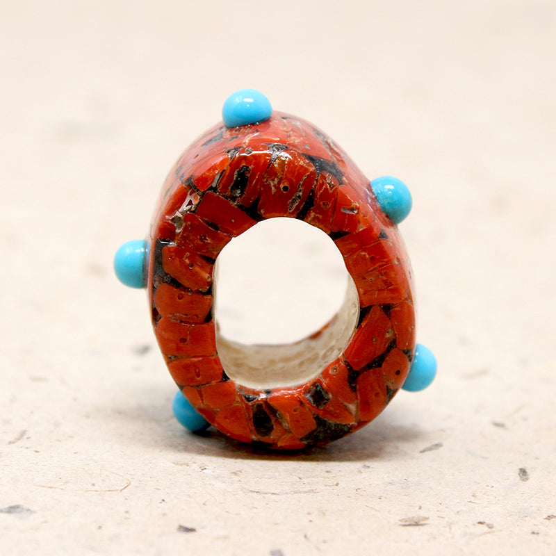 Rare Santo Domingo Inlaid Bone Pendant
