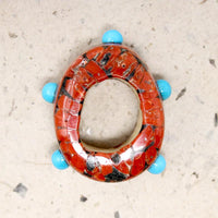 Rare Santo Domingo Inlaid Bone Pendant