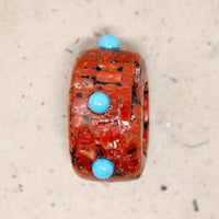 Rare Santo Domingo Inlaid Bone Pendant