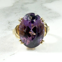 Regal Amethyst & Gold Cocktail Ring