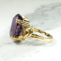 Regal Amethyst & Gold Cocktail Ring