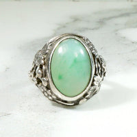 Lush Vineyard Jade & Silver Ring