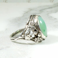 Lush Vineyard Jade & Silver Ring