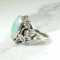 Lush Vineyard Jade & Silver Ring