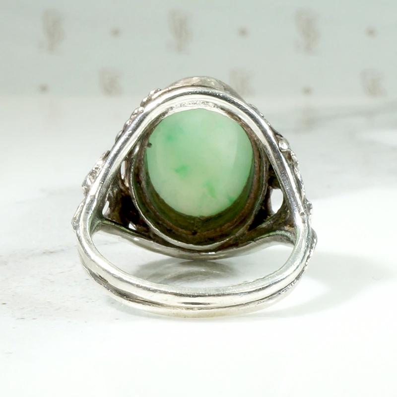 Lush Vineyard Jade & Silver Ring