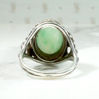 Lush Vineyard Jade & Silver Ring