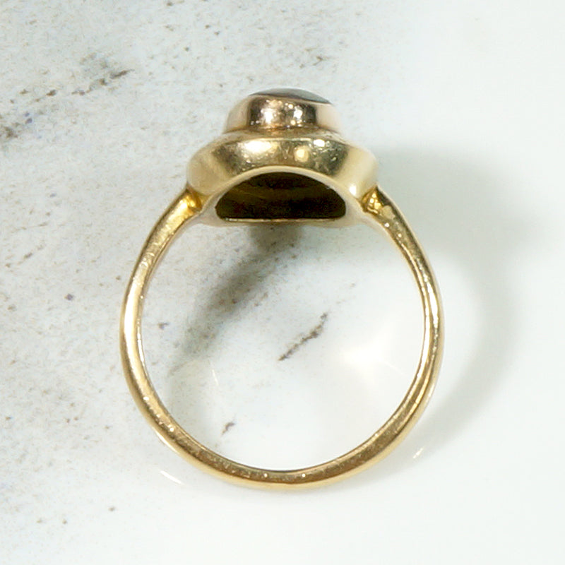Green Flash Witchy Black Opal Ring