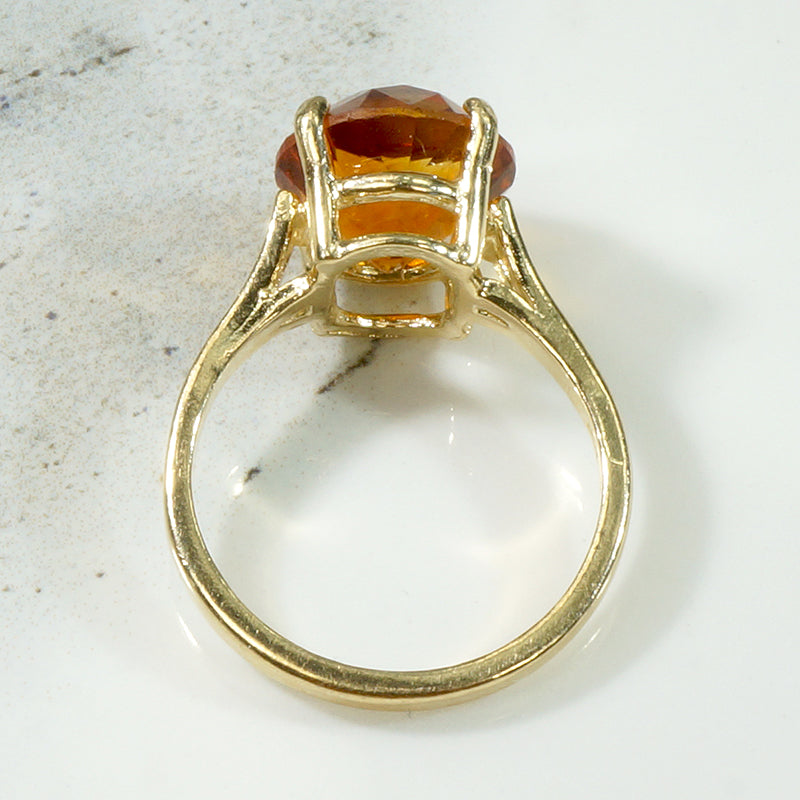 Frozen Honey Citrine & Gold Cocktail Ring