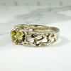 Peridot Spangled  Silver "Bramble" Band