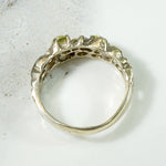 Peridot Spangled  Silver "Bramble" Band