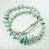 Pueblo Heishi Beads & Turquoise Tab Necklace