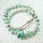 Pueblo Heishi Beads & Turquoise Tab Necklace