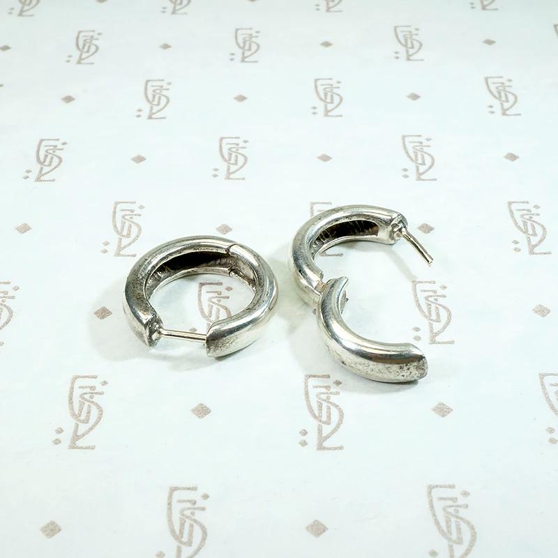 Sterling Silver Chubby Huggie Hoops